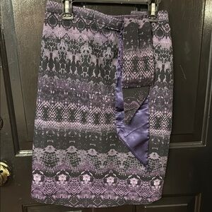 Elegant Purple Patterned Skirt